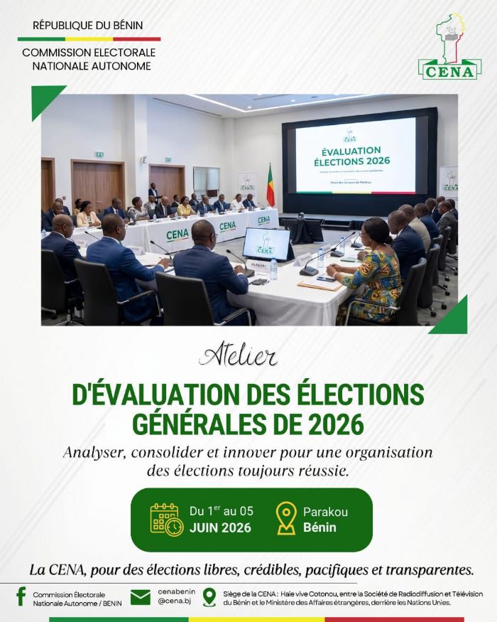 Atelier d’évaluation des élections générales de 2026 : Les acteurs du processus électoral attendus à Parakou dès le 1er juin