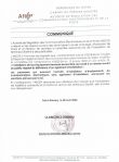 Communiqué de l’Autorité de Régulation des Communications Électronique et de la Poste