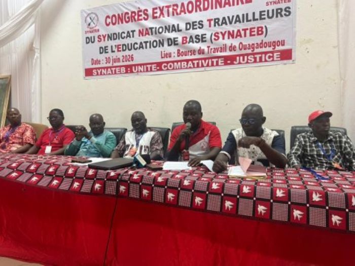 Burkina : Reconduit à la tête du SYNATEB, Tangandé Abdoul Karim Bikienga appelle à un syndicat plus moderne et toujours fidèle à sa mission