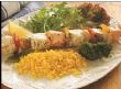 Brochettes de poisson au riz