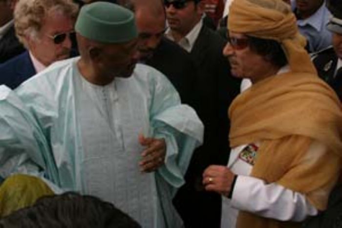 Muammar El Khadafi à Bamako. 
