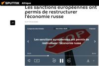 La transcription de l’émission/interview à la radio Sputnik Afrique : « Les sanctions européennes ont permis de restructurer l’économie russe »