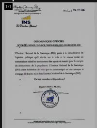 Publication d’un faux communiqué de recrutement L’INS dénonce une vaste arnaque sur la toile !