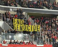Autriche. Une action de protestation contre le génocide à Gaza lors d’un match de la Ligue des nations de l’UEFA auquel participait l’équipe d’Israël