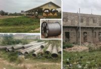 Togo / Agoè-Fidokpui: Poteaux et câbles électriques abandonnés au milieu d’un marché inauguré aujourd’hui