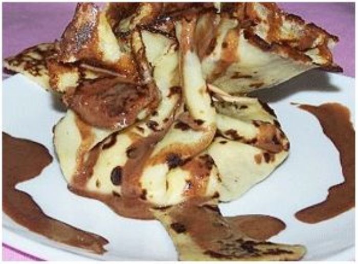 Aumonière de banane au chocolat