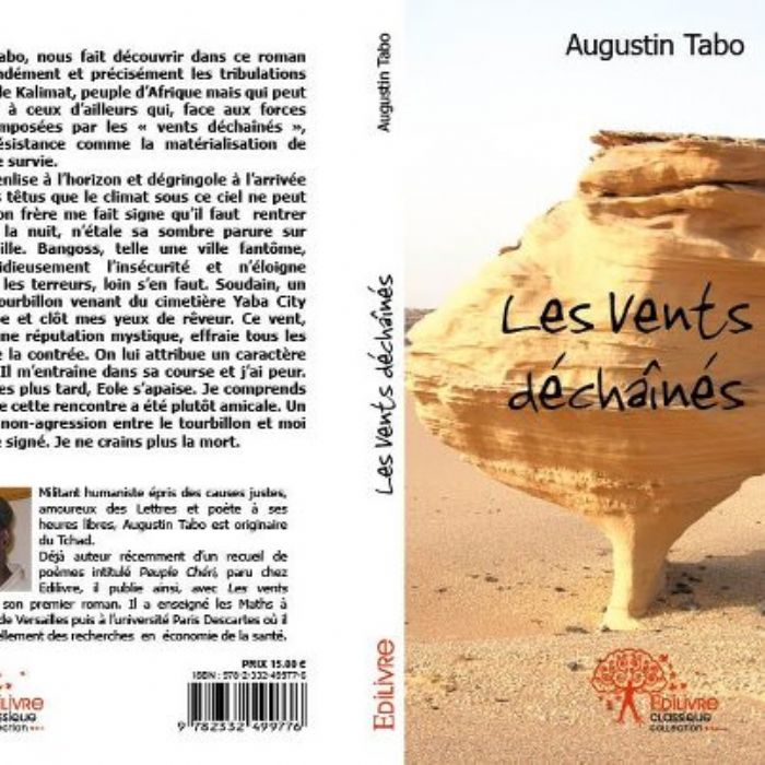 Parution du roman « Les vents déchaînés » chez Edilivre à Paris.							