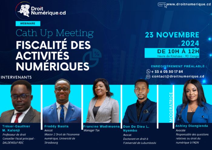 Retour sur le Cath Up Meeting sur la fiscalité des activités numériques | Droit-Numérique.cd