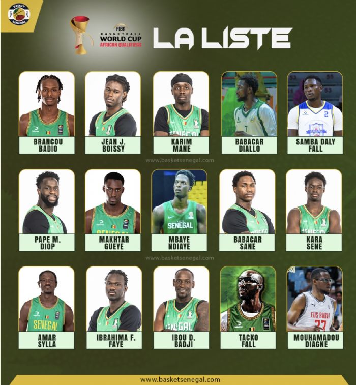Qualifs Mondial basket 2027 : Desagana Diop dévoile une liste de 15 joueurs, Samba Daly Fall et Tacko Fall appelés