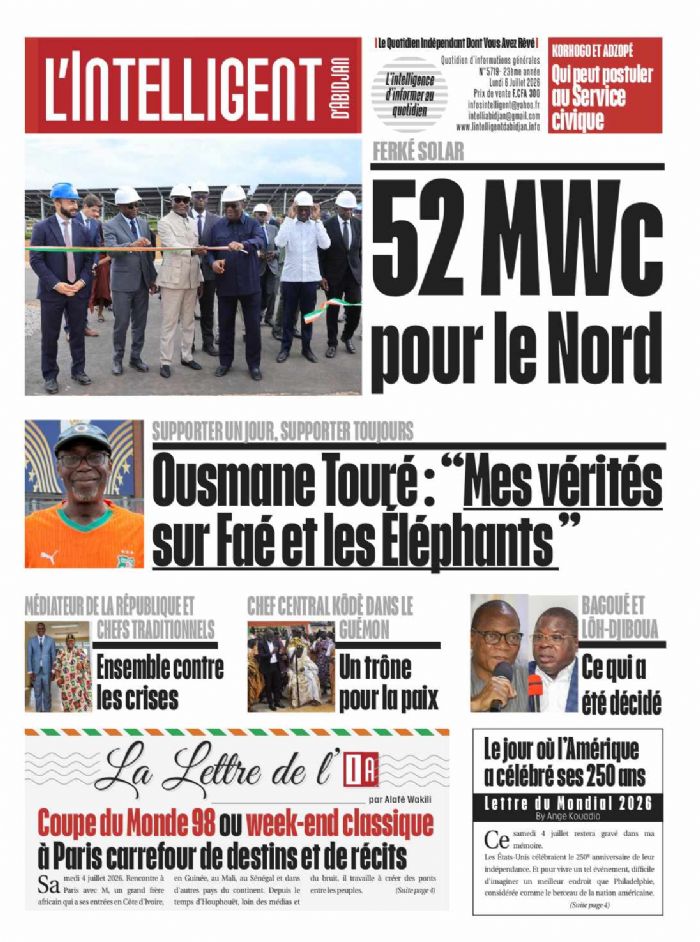 L’Intelligent en PDF: FERKÉ SOLAR  52 MWc pour le Nord 