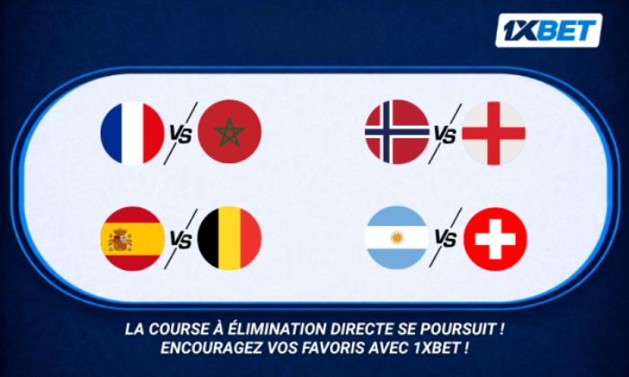 Le dénouement des phases à élimination directe approche : 1xBet passe en revue les affiches incontournables des quarts de finale du Championnat du monde.
