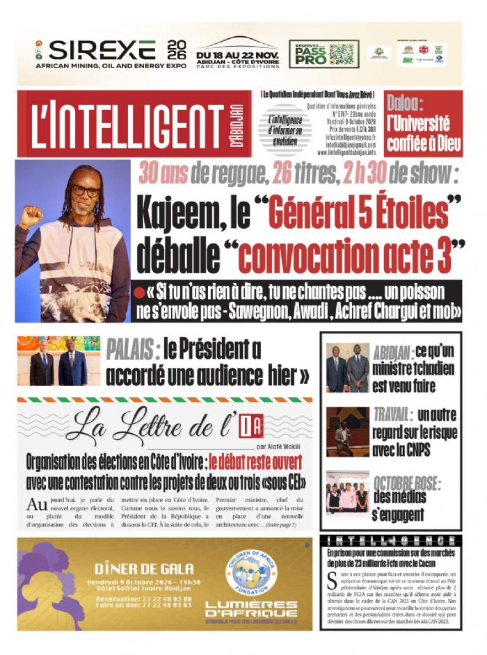 L’Intelligent en PDF: 30 ans de reggae, 26 titres, 2 h 30 de show : Kajeem, le « Général 5 Étoiles » déballe “convocation acte 3”